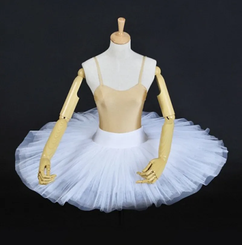 Professional 7 Layers Ballet Dance Practice Wear Women Adult White Pancake Tutu