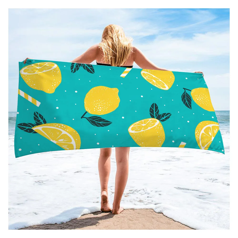Quick Dry Light Weight Sand Repelling Folded Micro Fiber Beach Towel Mat Blanket with Turtle Waterproof Sand proof