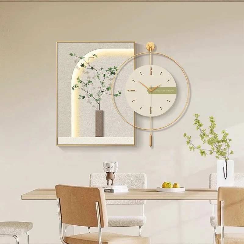 Cream style restaurant wall decoration painting modern simple dining room wall advanced painting table background wall