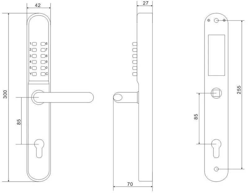 CRITERION 800a Digital Entry Code Keyless Mechanical Digital Combination Password Door Lock
