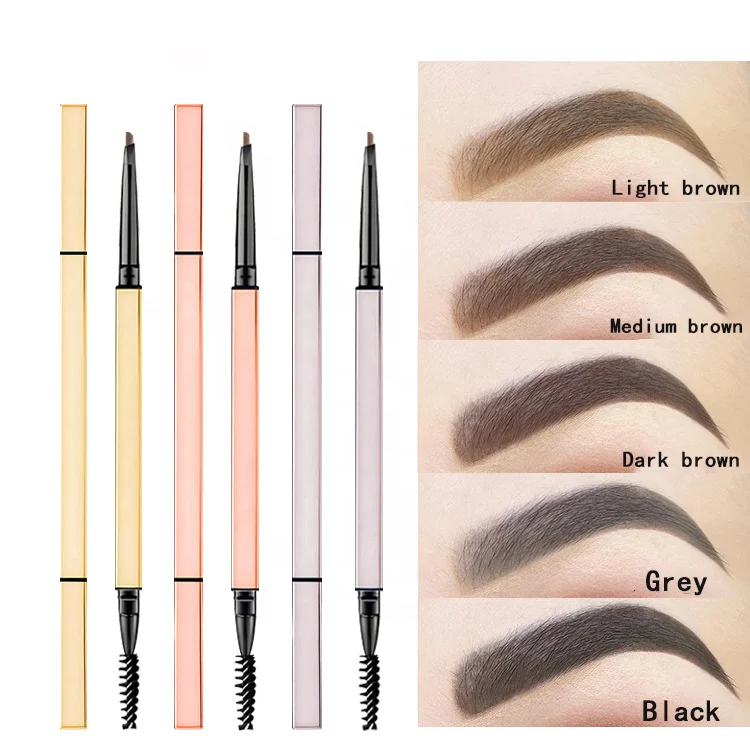 5 colors cheap eyebrow pencil vegan cruelty free lasting new formulation skin-friendly black eyebrow