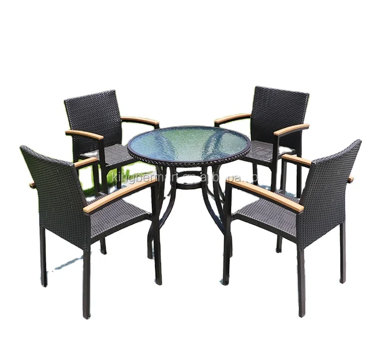 Comfortable Coffee Shop Table And Chair Outdoor Furniture for Cafe Folding Tale and Chair set
