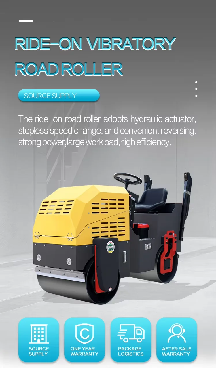 Small Road Roller Double Drum Vibratory Road Rollers for Sale