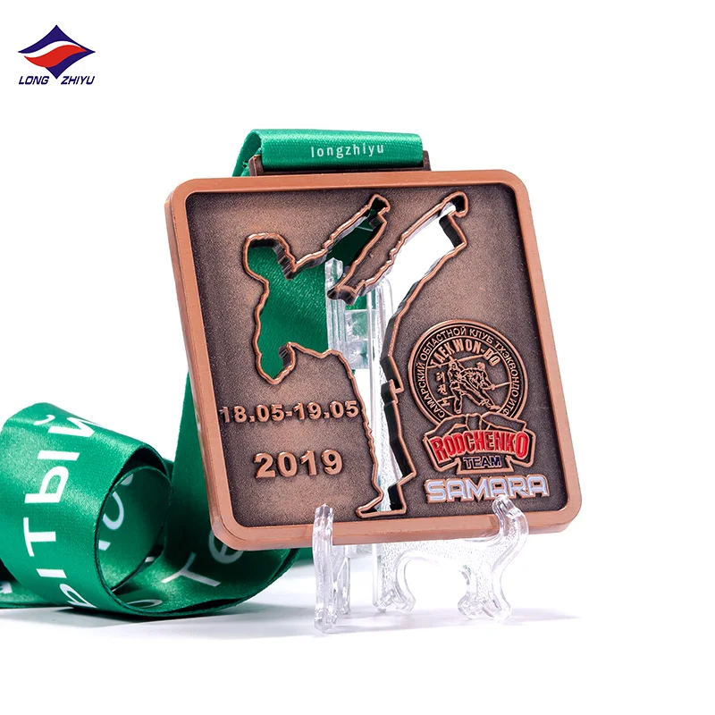 Longzhiyu 16 years medal wrestling judo manufacturer custom lady karate medal wholesale jiu jitsu gold medals