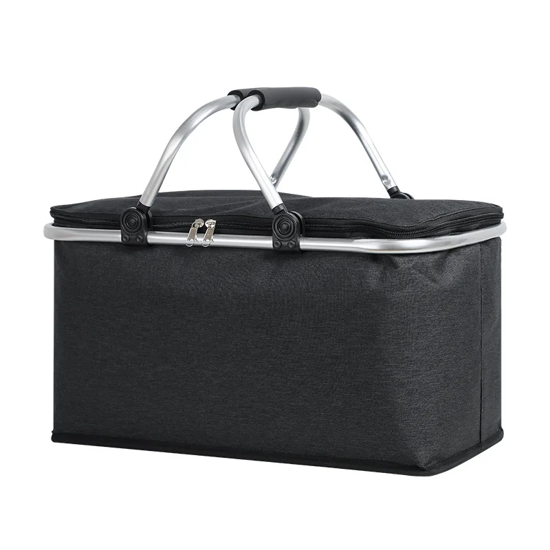 Large Ice Basket with Handle for Family,large foldable storage cooler bag,Muti-function folding thermos picnic basket