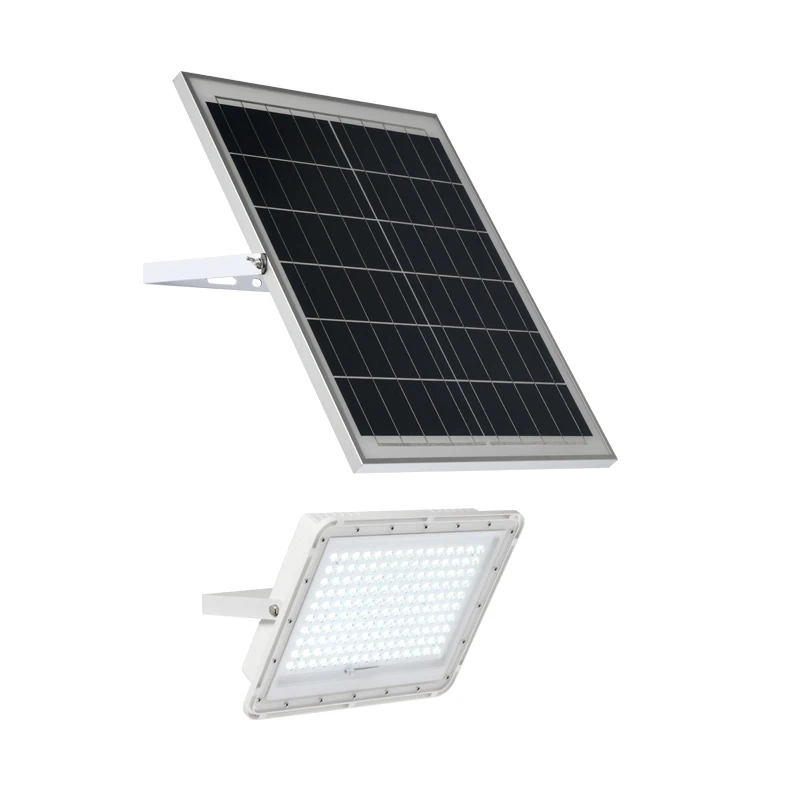 
2021 new arrival waterproof outdoor IP65 white casing 30w 50w 100w 150w 200w led solar flood lights garden 