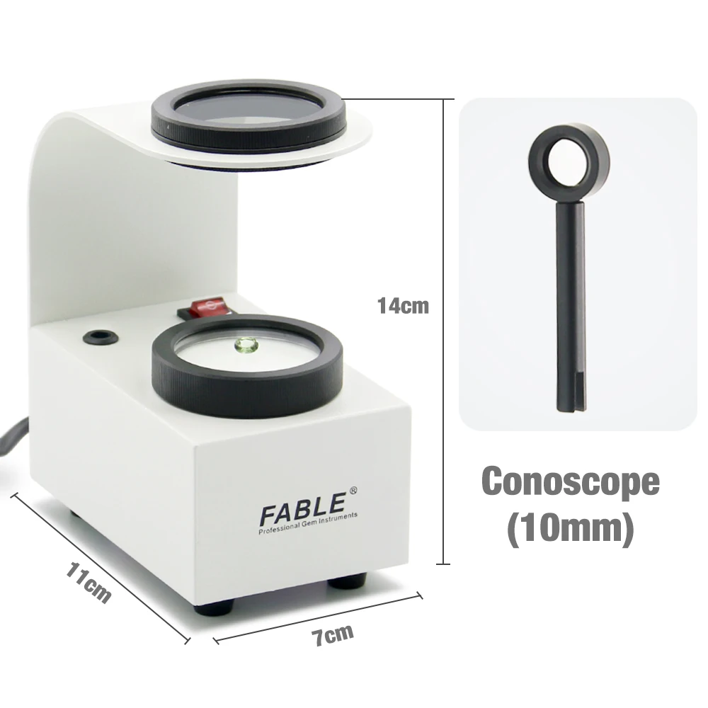 Polarizing plate desktop type gem Polariscope white desktop with conoscope