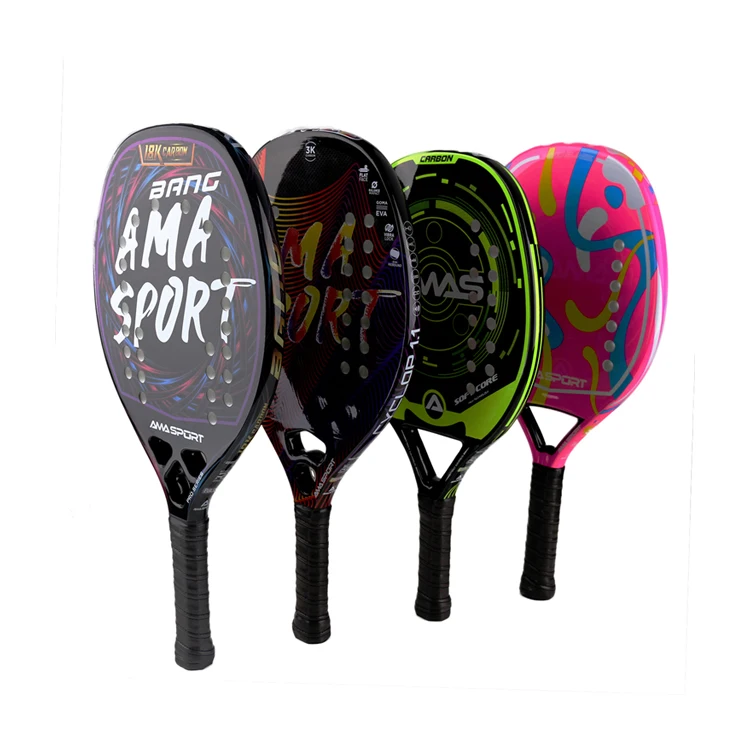 
Beach Games colourful 330g 50*23*2 CM 3K 12K 18K Carbon tennis rackets beach tennis racket 