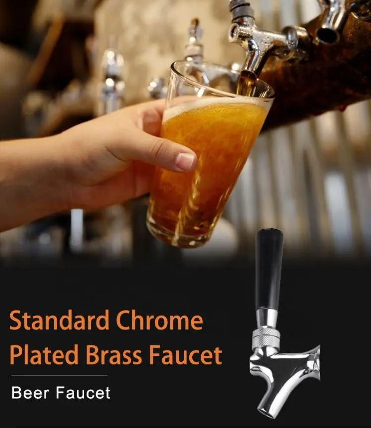 304 Stainless Steel Draft Beer Keg Tap Beer Tap with Well-Pouring Fits for American Beer Shanks and Towers