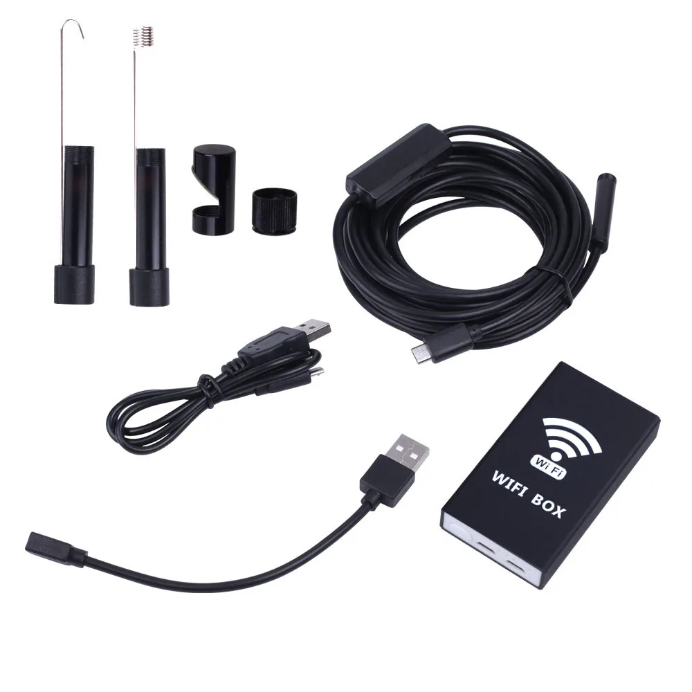 2MP HD Wifi IP68 Waterproof Endoscope with Snake Cable and 8mm Lens Wifi Inspection Camera
