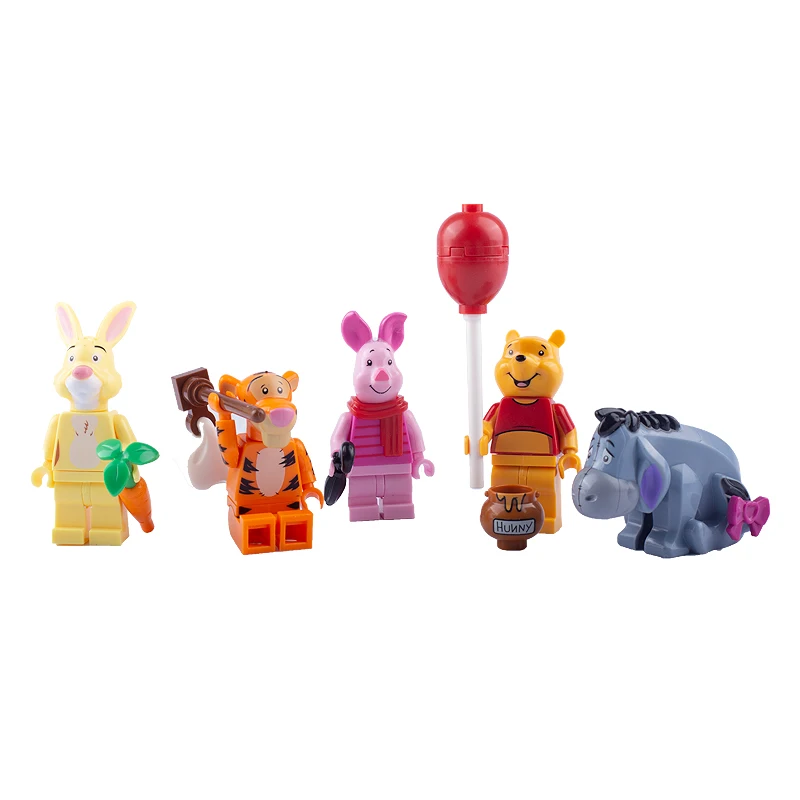 
MOC city cartoon animal mini figures Tigger Piggy compatible with legoinglys kids gift building blocks DIY toys 