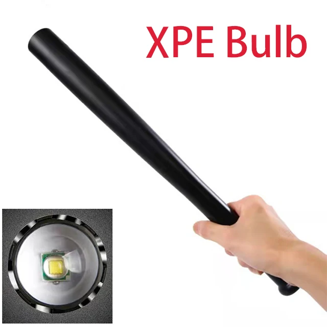 Cross-border Aluminium Long Range Baton Military-grade Weapons Baseball Flashlight For Patrol