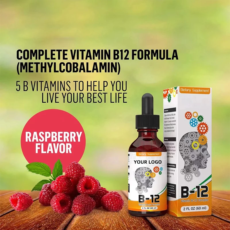 OEM Vegan Halal Natural Vitamin b12 Oral Drop Liquid with Private Label