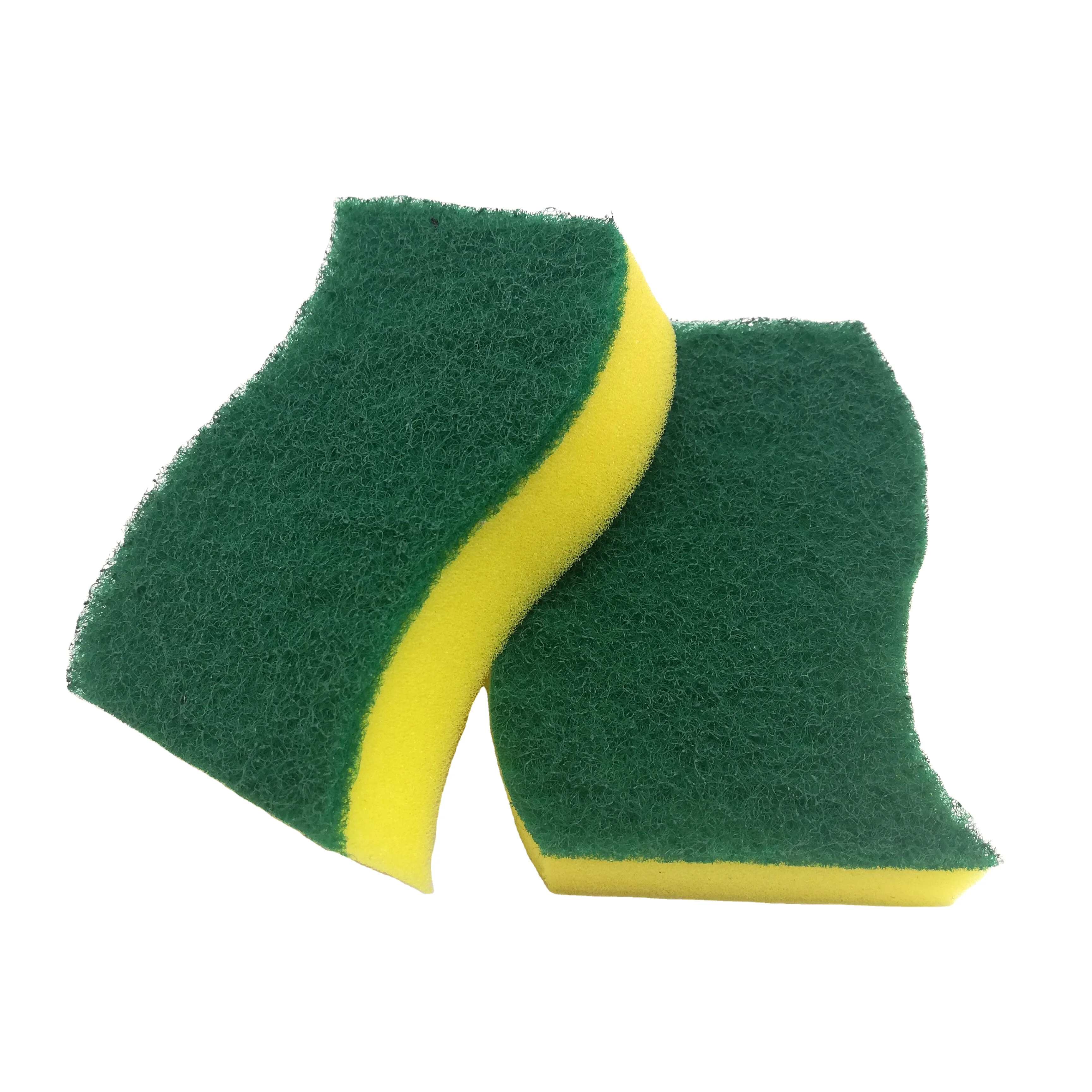 On Sale Polyurethane foam scrub abrasive scouring pad cleaning kitchen sponge for dishes
