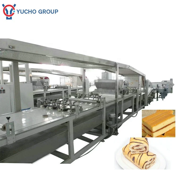 Automatic Swiss Roll Layer Cake Machine Production Line In China Factory