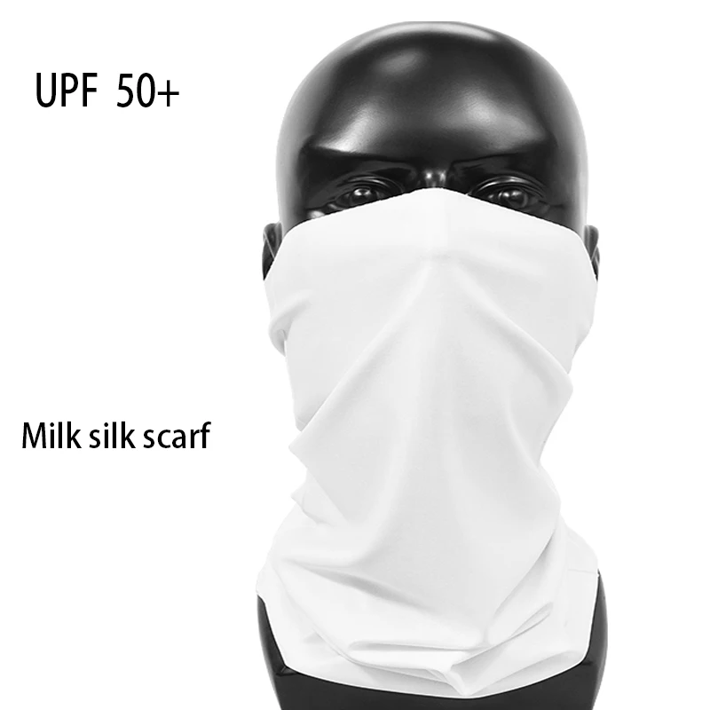 Milk silk fabric Sports UPF 50 Running Sun Mask Camo bandana Neck Gaiter neck tube custom Face Coverings for Men Women