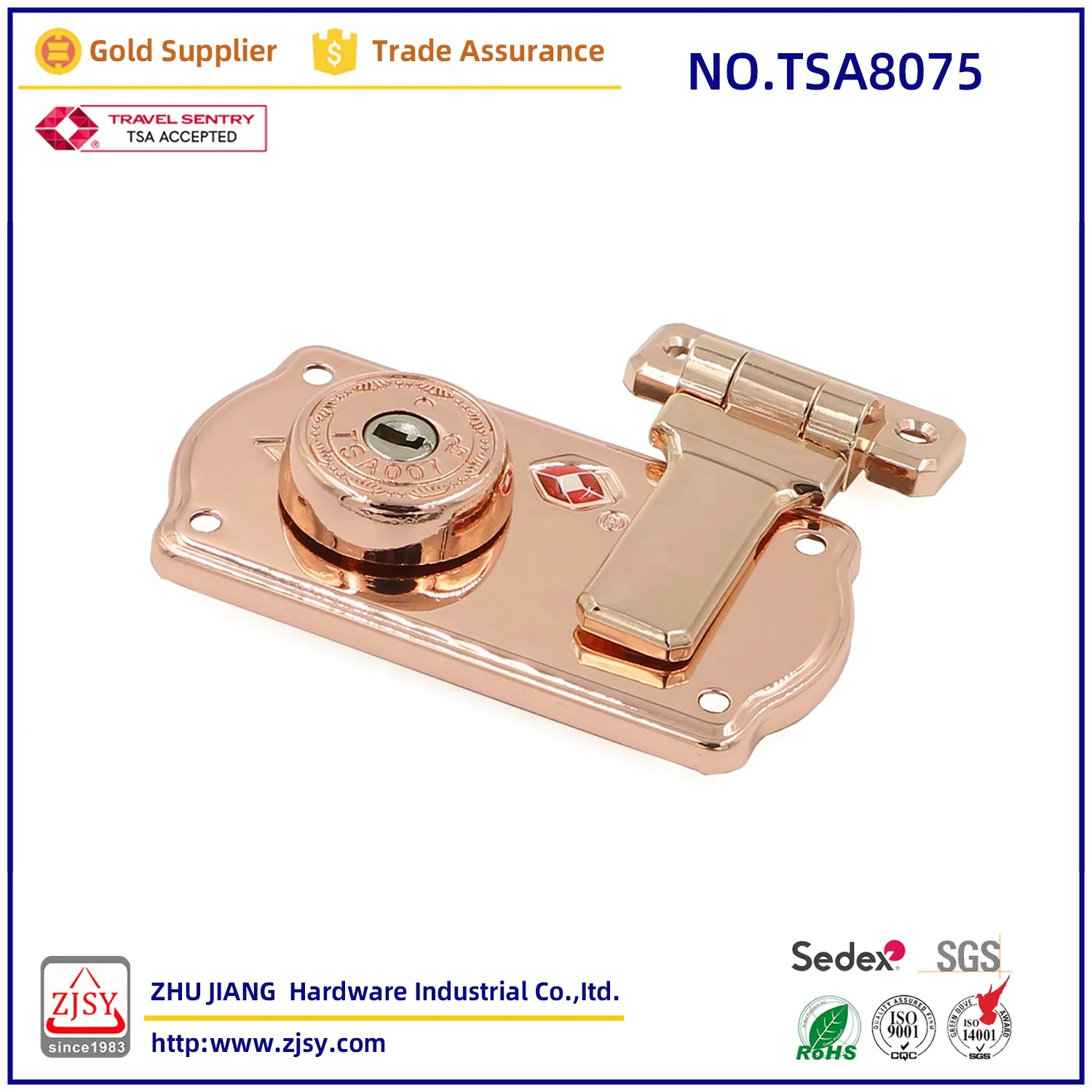 Tsa8075 Fashion High-Quality Customs Key Box Lock Antique Characteristic Equipment Box Lock