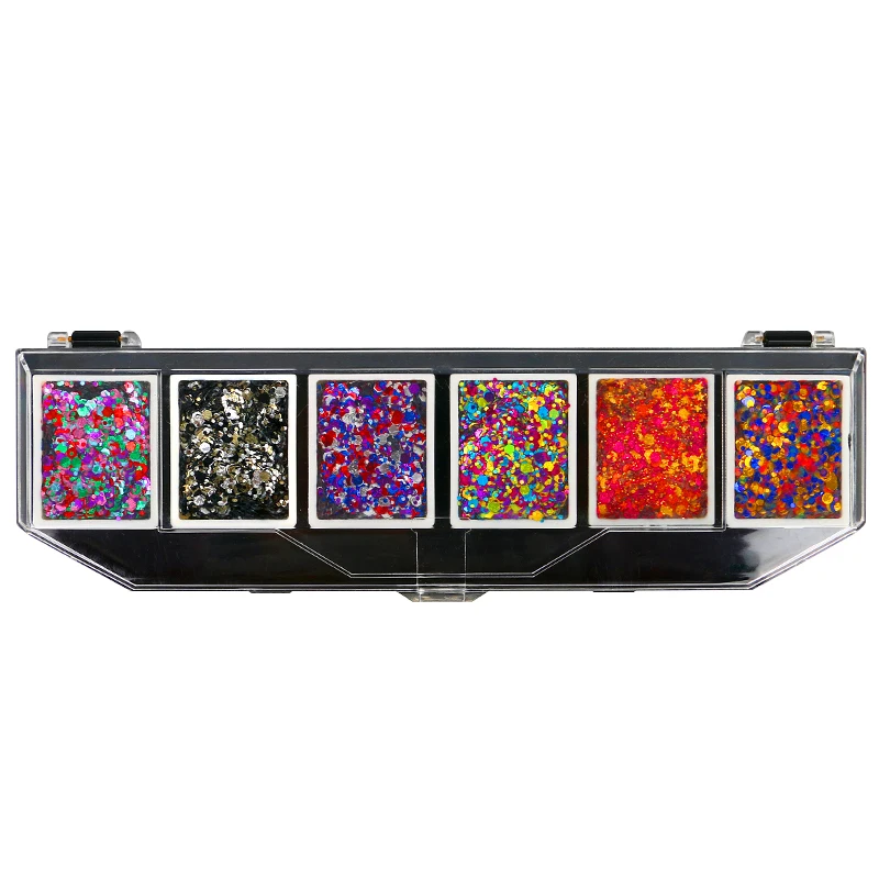 Free sample face paint glitter cream pressed Chunky glitter Gel paste eyeshadow palette
