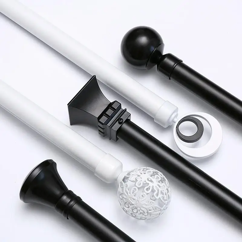 Customized wholesale modern metal curtain Roman pole set with bracket, used for home decoration