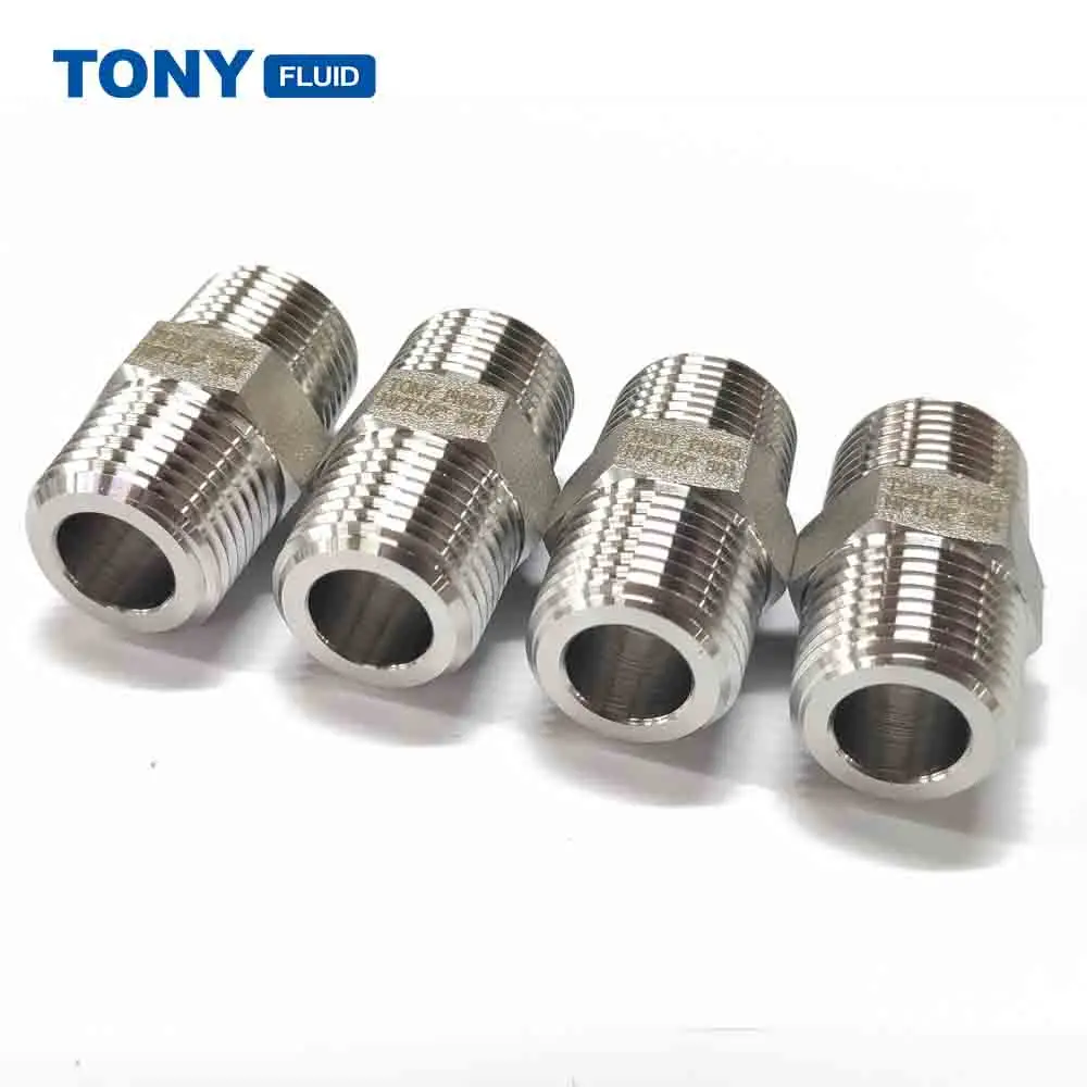 В наличии SS304 SS316 6000Psi шестигранная труба фитинг NPT наружная