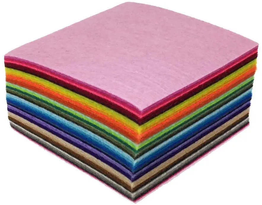 Материал для художественного ремесла толщиной 4x4 дюйма, 1 мм, разные цвета, лоскутное шитье, «сделай сам», листы из нетканого войлока