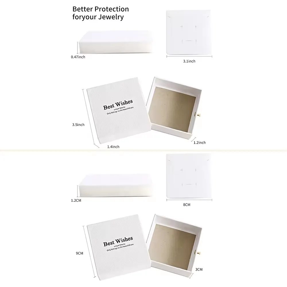 9*9cm Texture Paper Jewelry Sliding Box Jewelry Drawer Box Cardboard Ring Earrings Necklace Jewelry Packaging Box