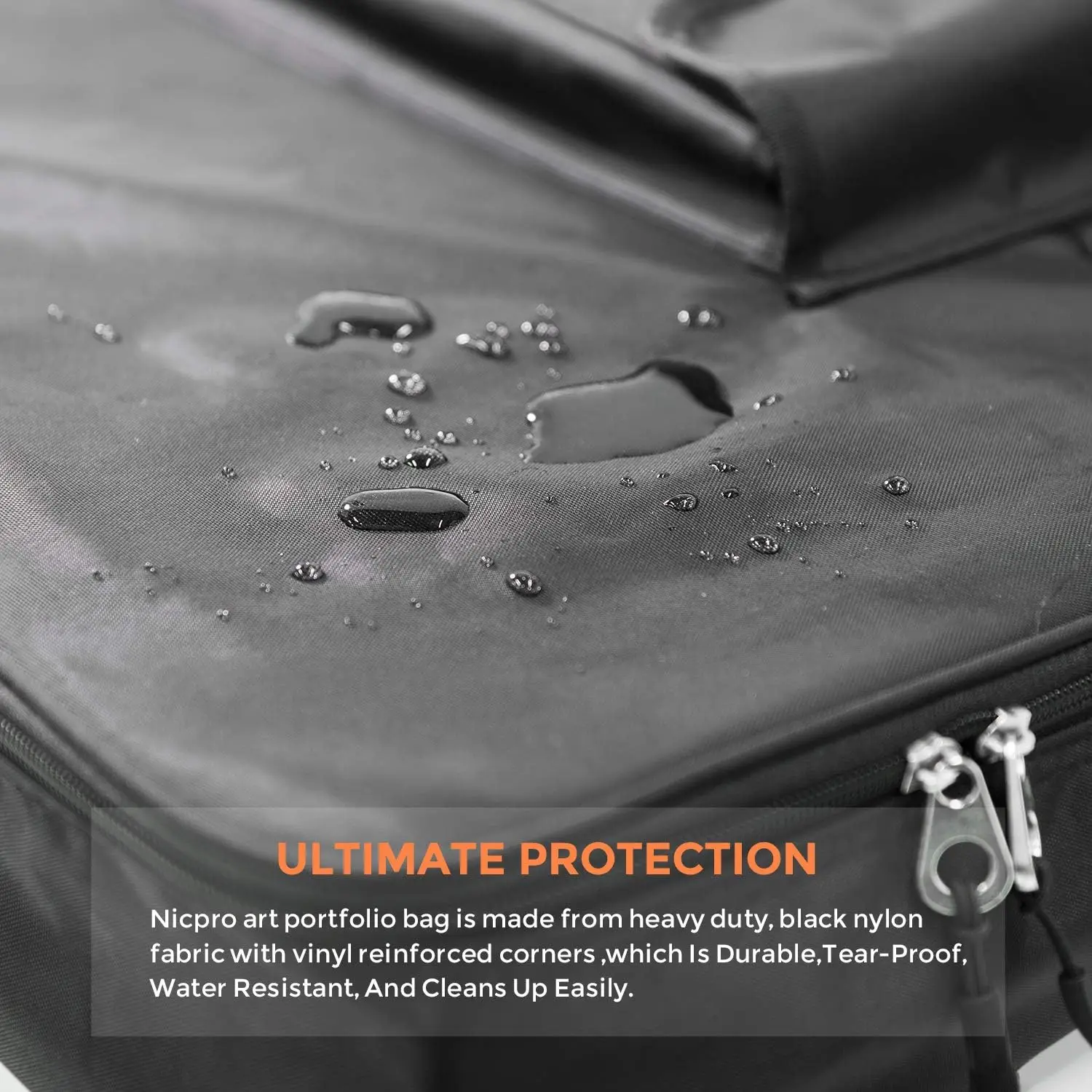 Waterproof Nylon Artist Carrying Art Portfolio Bag Soft Sided with Shoulder Strap, Storage Case for Artwork Sketch Drawing