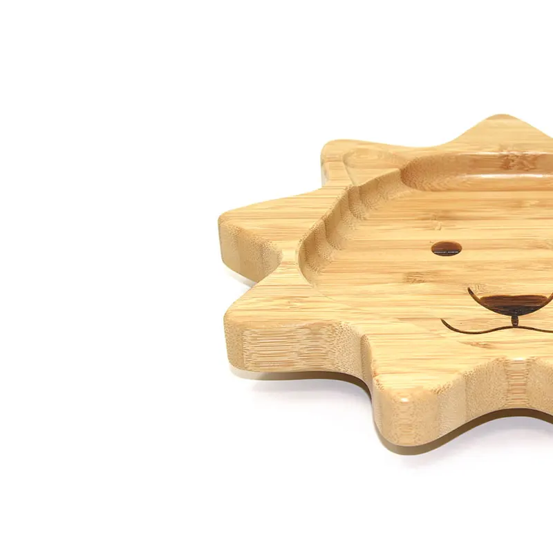 Eco-friendly Cute Animal Shape owl Bamboo Wooden Plates For Food Dinner Tableware