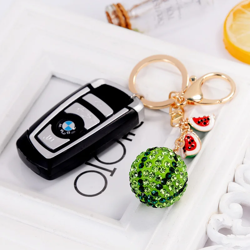 Hot Sale Beautiful Hanging Fruit Series Watermelon Key Chain Bag Car With Wild Creative Keychain