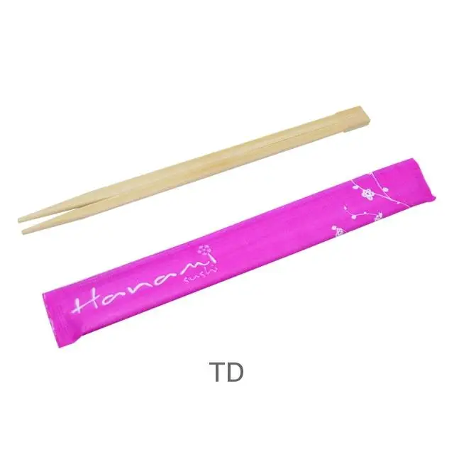 21/23cm factory price disposable bamboo chopsticks twins chopsticks with paper full wrapped