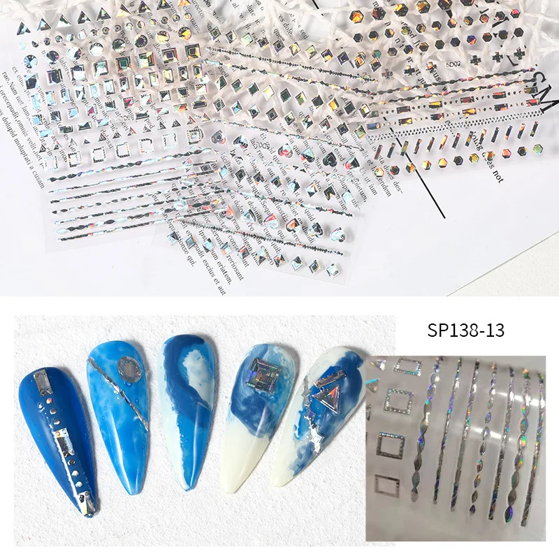 Wholesale Ultra Thin Nail Sticker Metal Strip Tape 3D Adhesive Stripe Line DIY Nail Sticker