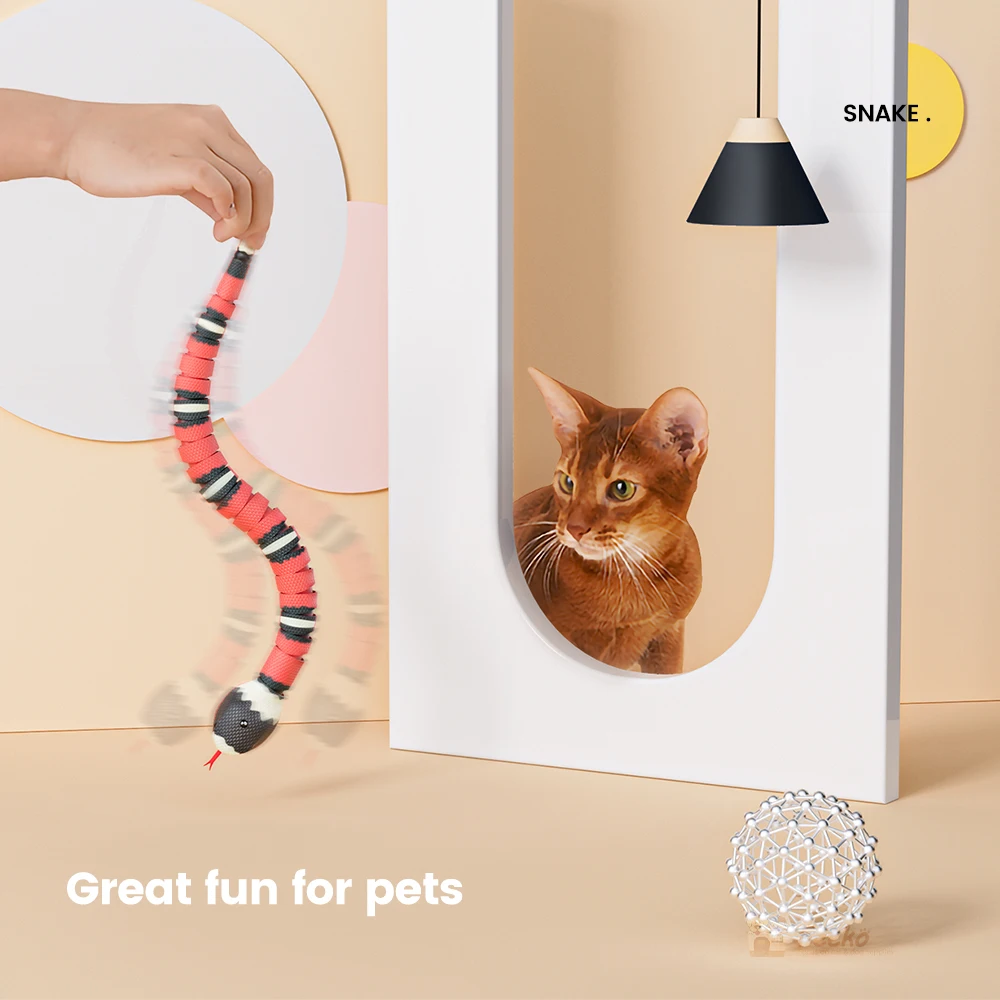 Smart Sensing Snake Toys Interactive Electronic Pet USB Charging s Accessories For Game Play Toy