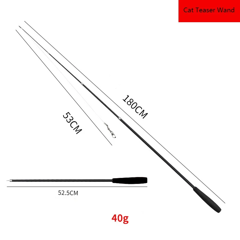 Factory Sale Cat Teaser wand toys three sections retractable teasing sticker interactive Toy