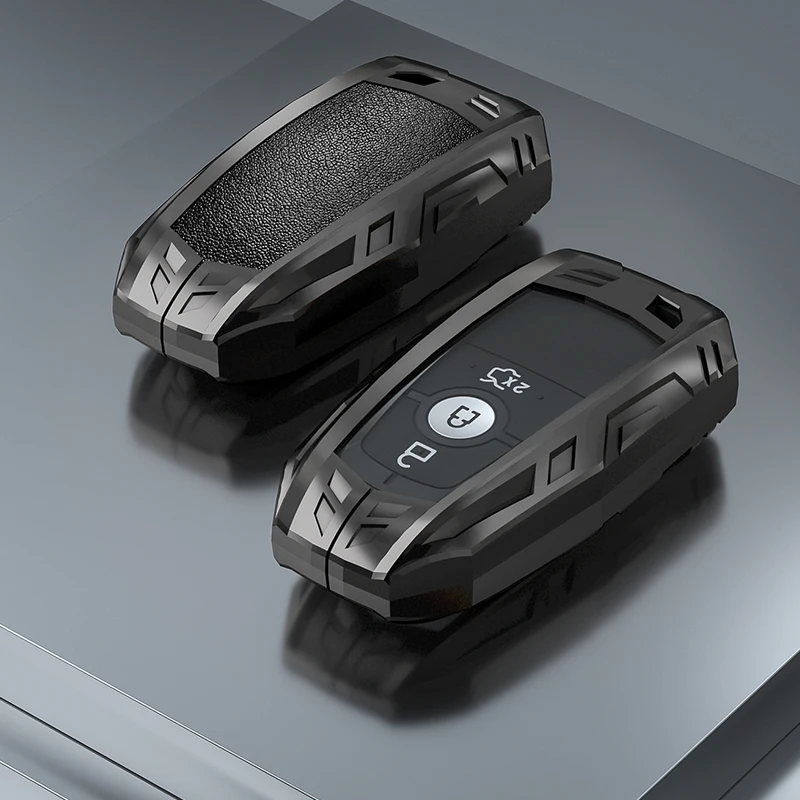 New arrive metal car key case fit for Ford remote key fob cover smart key shell full protection