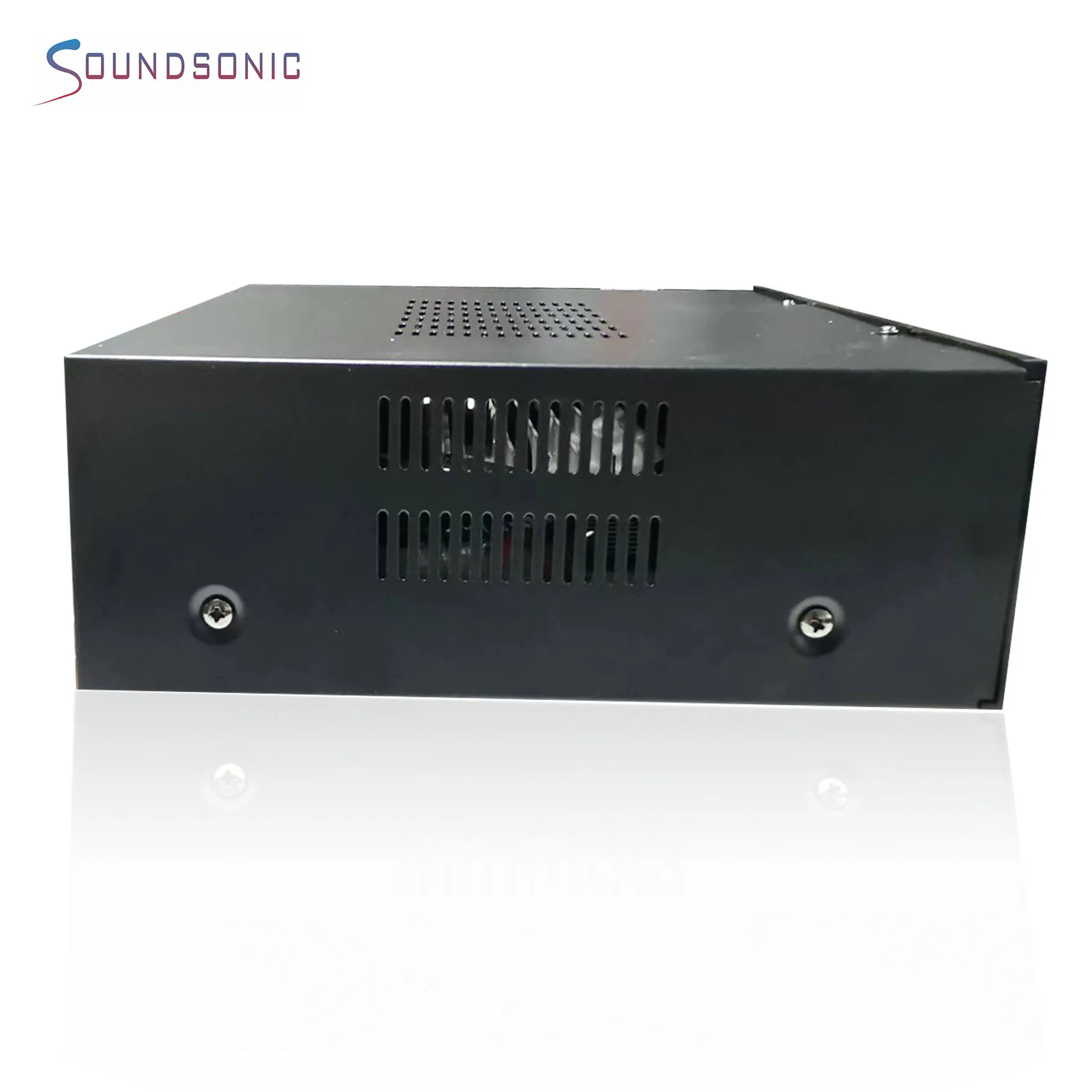 Aluminum Panel 2.0 Channel Power Audio Amplifier With Usb/sd/fm/mic Functions black color