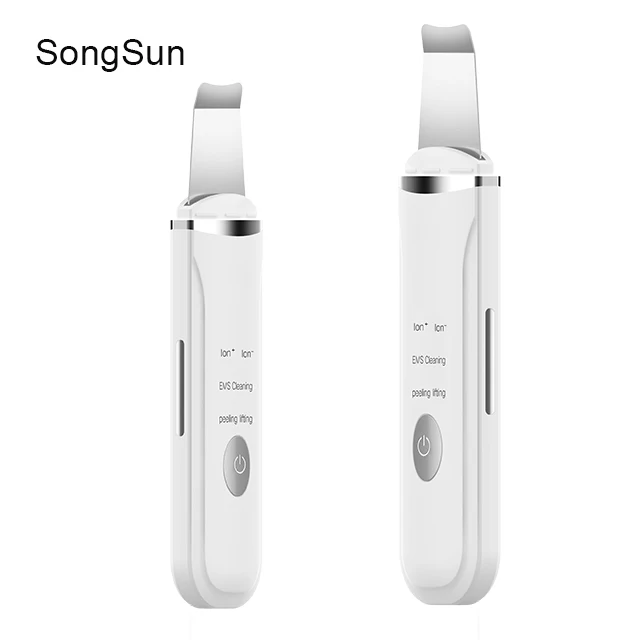 Facial Skin Scrubber 4In1 Electric Ultrasonic EMS Ion Face Spatula Removal