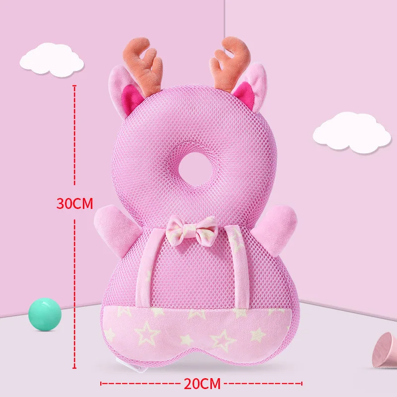 Hot sale cartoon design customized soft breathable quality baby anti-fall safety pillow
