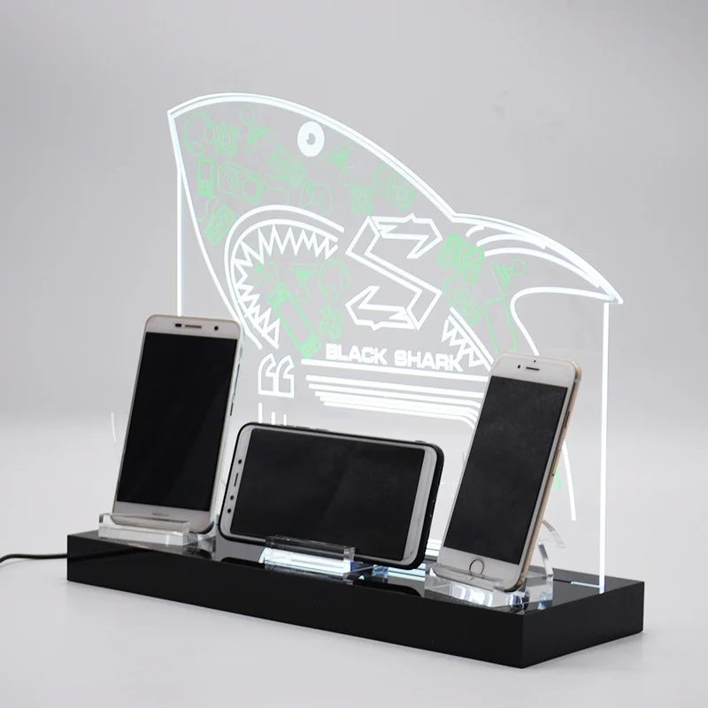 Electronic product cabinet mobile phone smart watch desktop acrylic display stand with light emitting diode promotional price