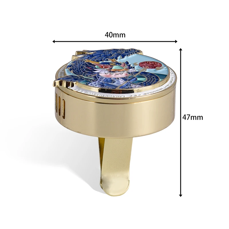New Style Natural Style Soft Enamel Logo Dragon Design High Quality Custom Metal Fragrance