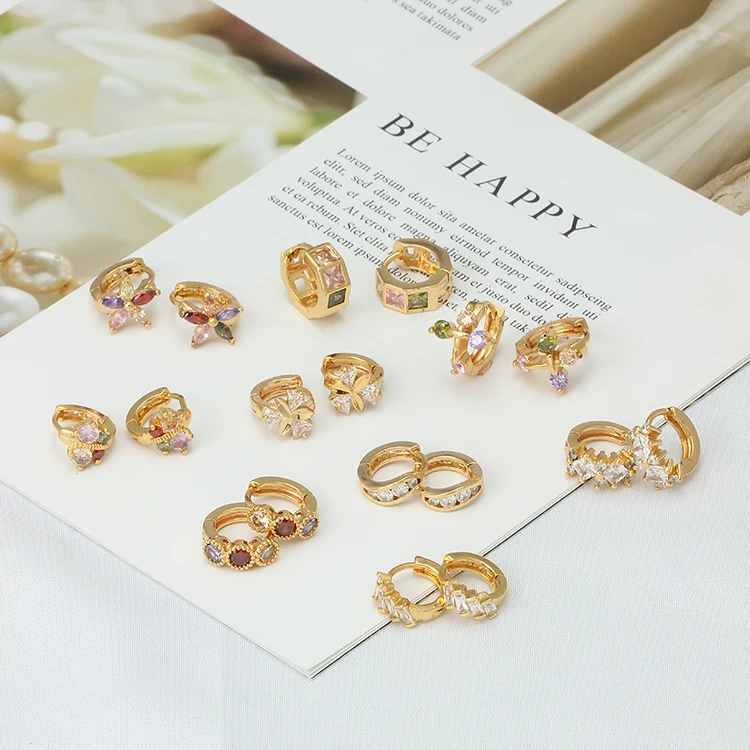 
Fashion Accessories Zircon Earrings, Ladies Ear Ring Cute Trending Gold Earring Jewelry, earrings for women 