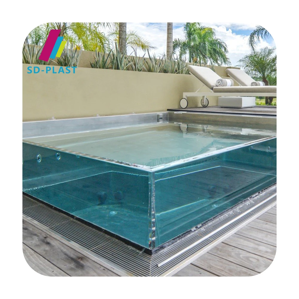 SUN-DECOR hot sale clear acrylic perspex fiberglass swimming pools swimming outdoor acrylic swimming pool