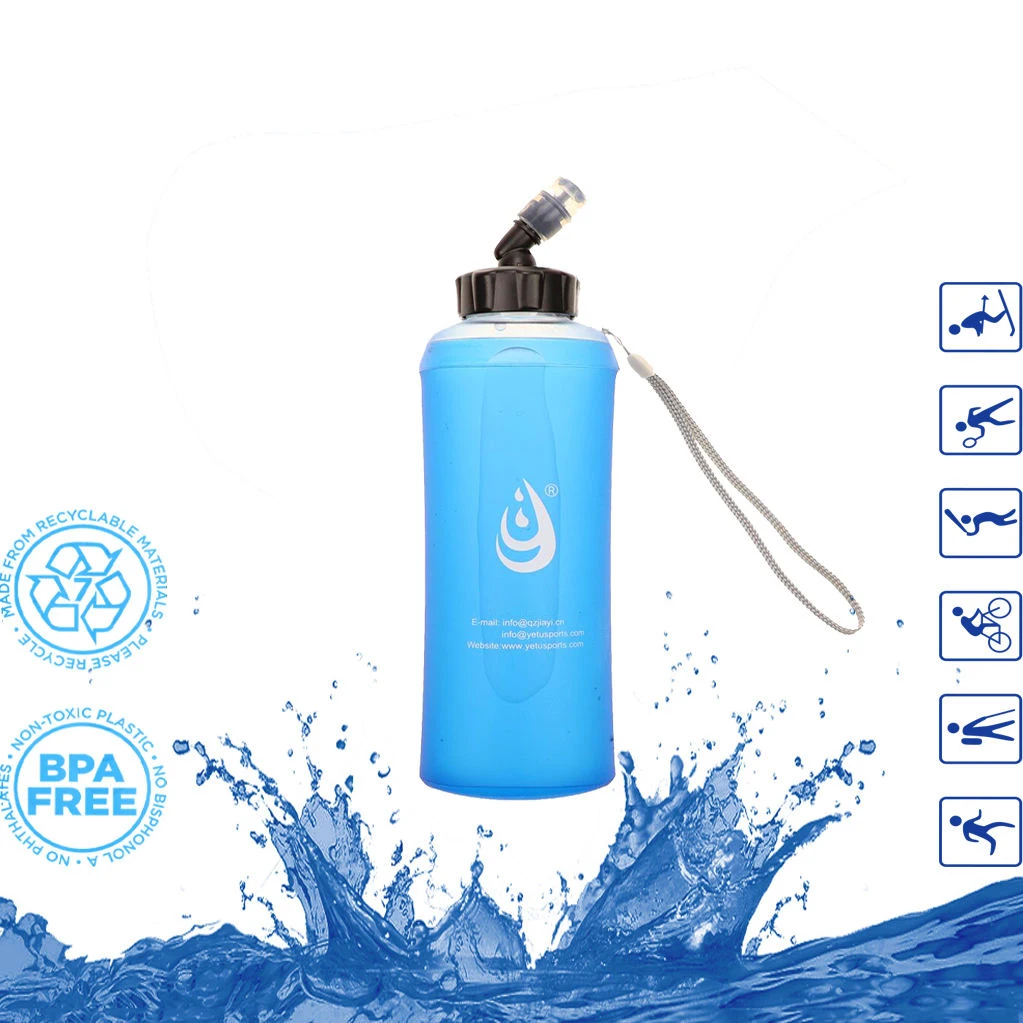 Jiayi fsoft touch water bottle  tpu soft water bottle filter  soft touch water bottle