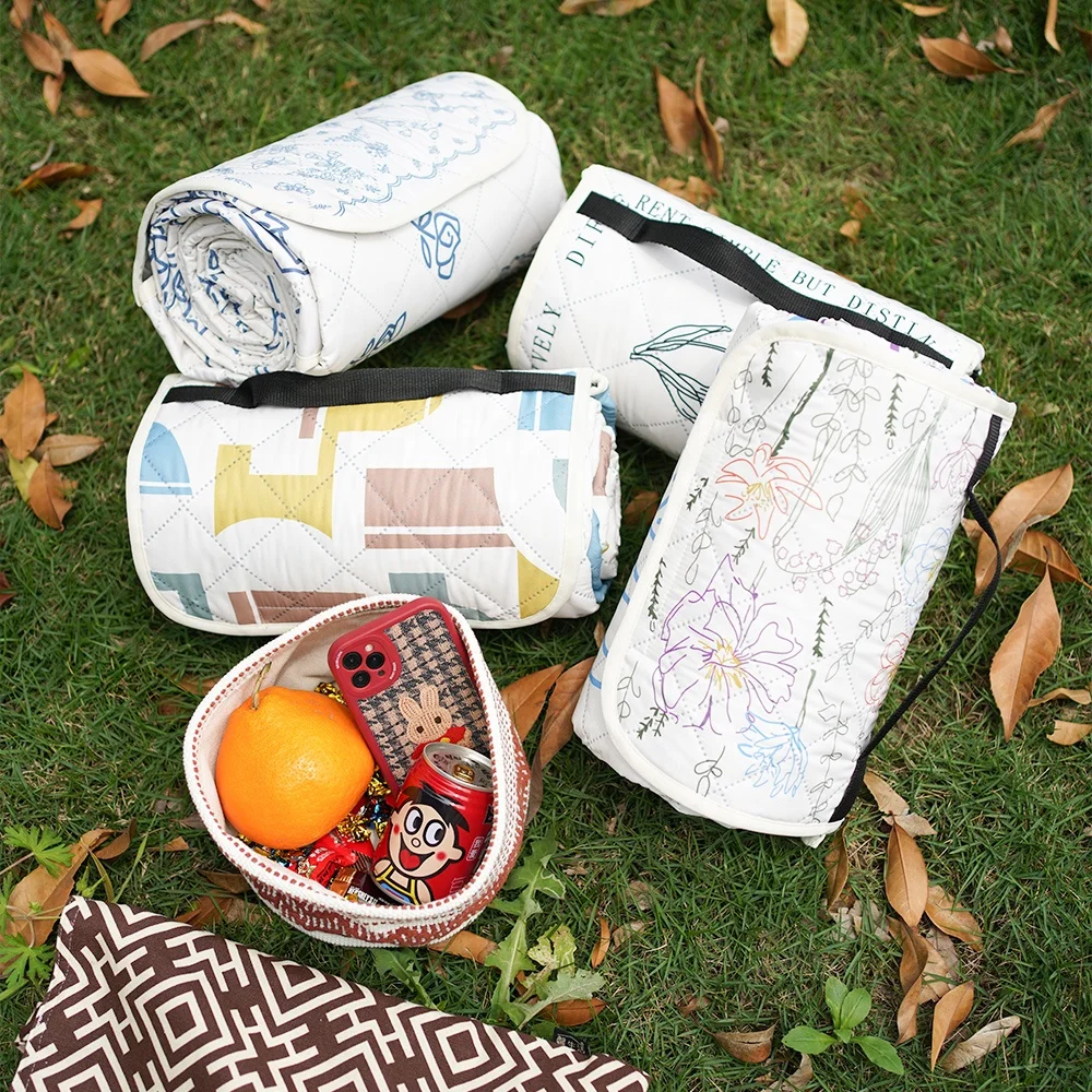 140x200cm New Arrival Customized Personality Pattern Eco-friendly PEVA Foldable Recycled Outdoor Beach Camping Picnic Mat