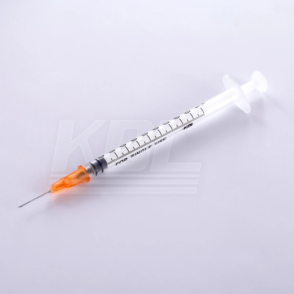 KDL CE ISO Approved Sterile 1ml Luer Lock Syringes Without Needle Lluer Slip Syringe with Needle Disposable Injection Syringe