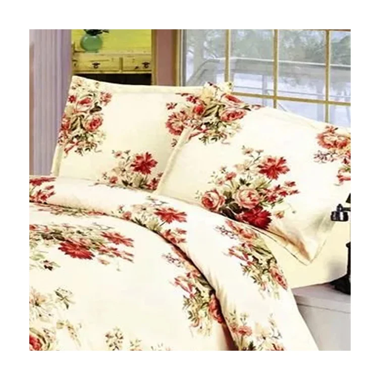 Hypoallergenic flower patterned filling polyester winter microfiber comforter quilt