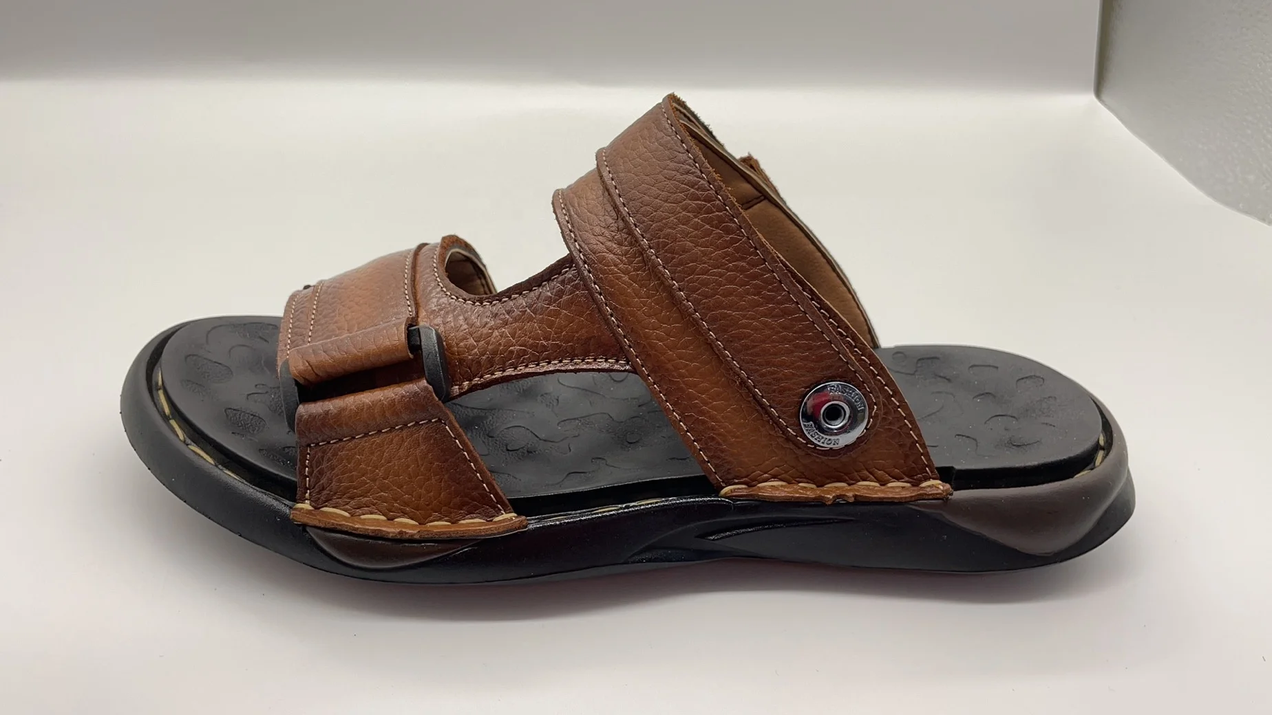 Wholesale Daily Wear Handmade Stitching Pure Leather Sandals For Men