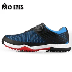 MO глаза из водонепроницаемого материала; Мягкие и удобные IP Инъекции Авто-на шнуровке мужская обувь для игры в гольф