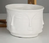wholesale hot selling ceramic face planter or ceramic pots for plants head pot
