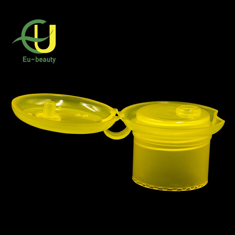 24/415 yellow Plastic Cosmetic Screw Flip Top Custom Bottle Cap