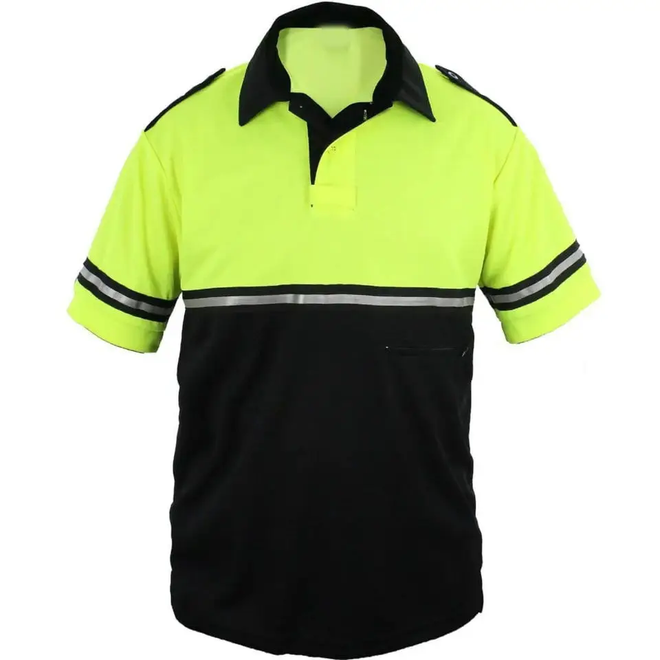 2023 Professional High Visibility P0LICE Shirt Security Uniform Reflective Polo Shirt